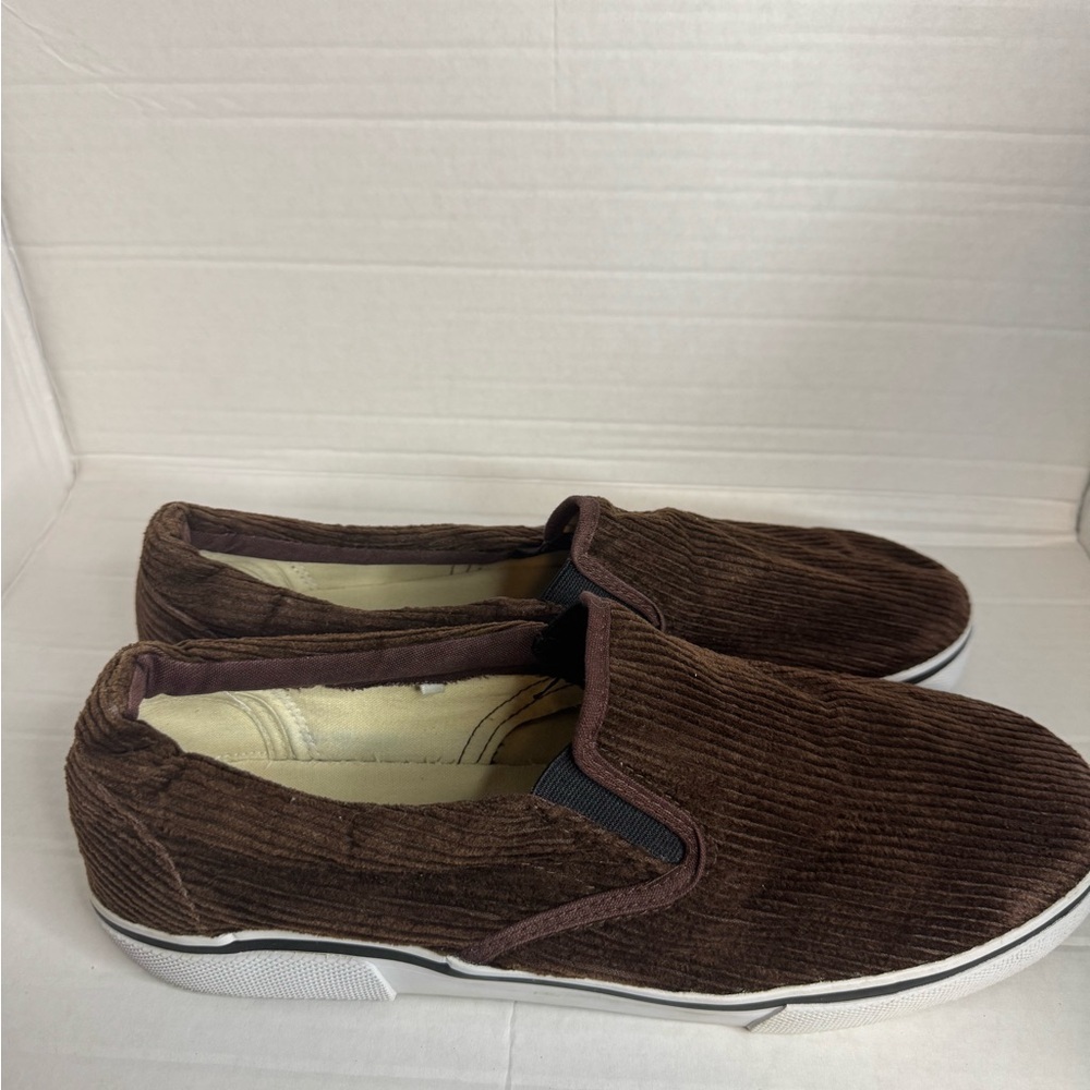 Route 66 Men's Brown Corduroy Slip-On Shoes - Picture 2 of 5